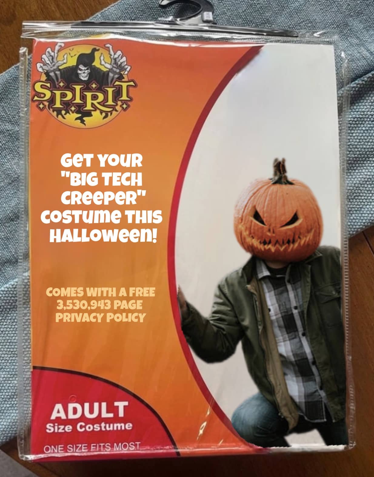 Big Tech Creeper costumer Big Tech Halloween costume