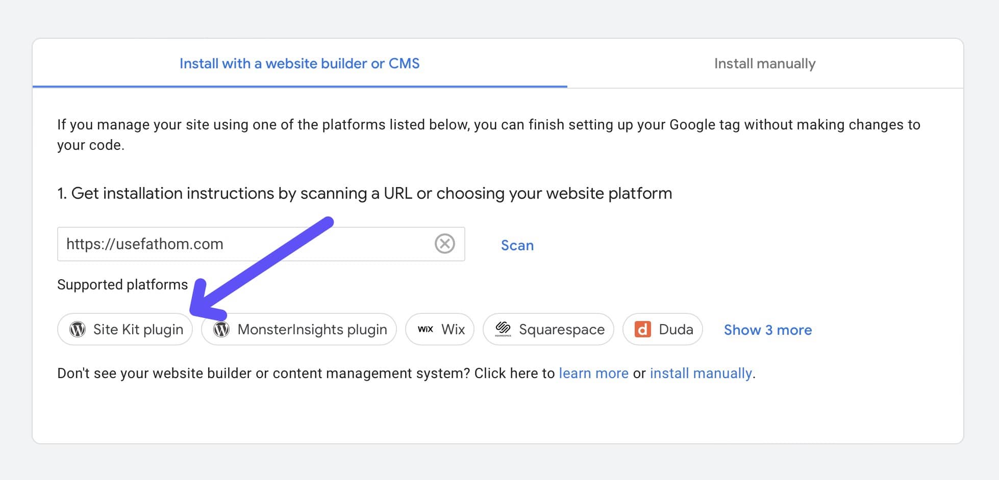setting up google tag via site kit wordpress plugin