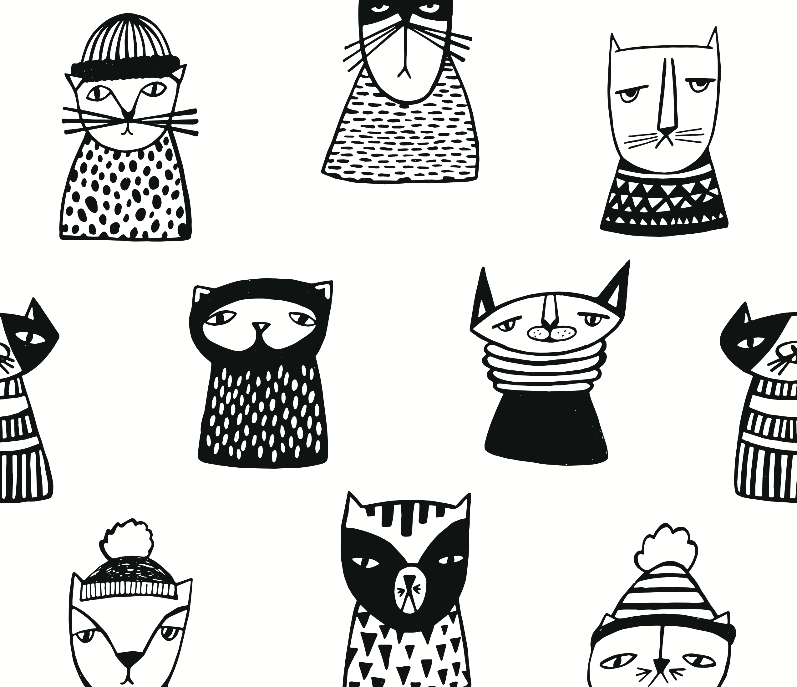 Fathoms previous cat drawings