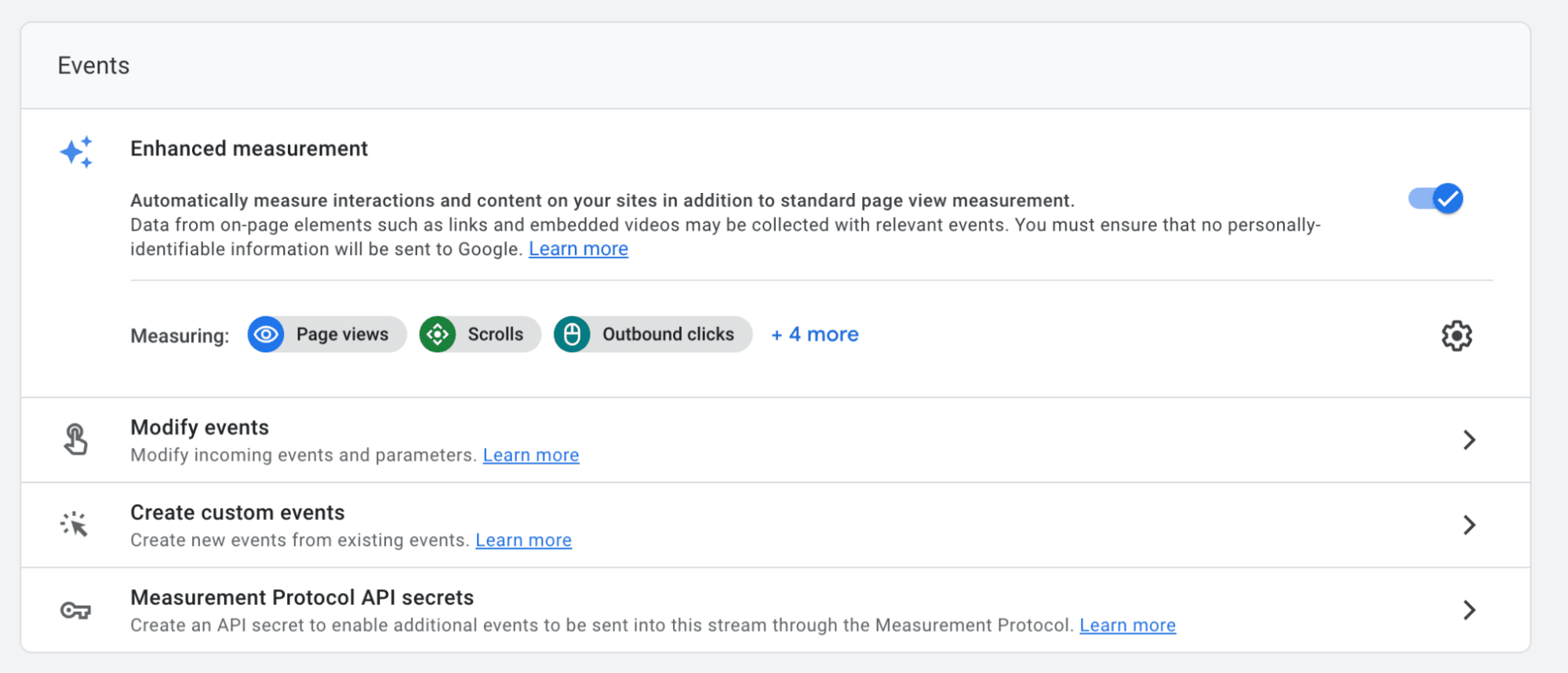 turn on enahnced measurement